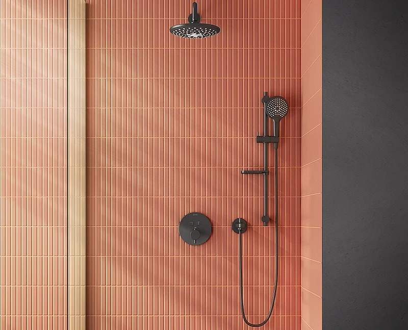 Душевой гарнитур Vitra Bliss A4574336EXP Черный матовый латунь на стену