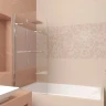 Шторка на ванну Veconi Palau 90 PL80-90-01-19C1 профиль Хром стекло прозрачное