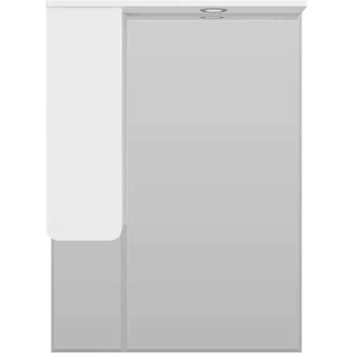 Зеркало со шкафом Misty Чегет 75 L П-Чег-02075-01Л с подсветкой Белое глянцевое