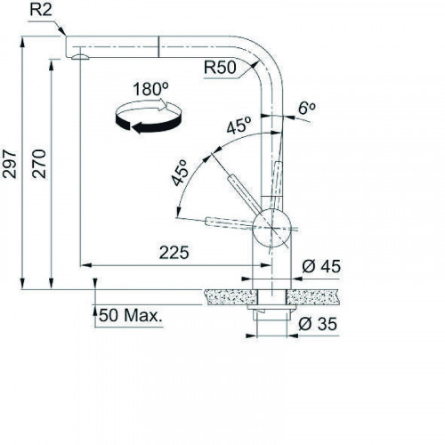 Смеситель для кухни Franke Atlas Neo 115.0550.427 Черный матовый