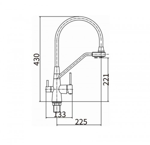 Смеситель для кухни Fashun A4382-7 цвет Хром Черный