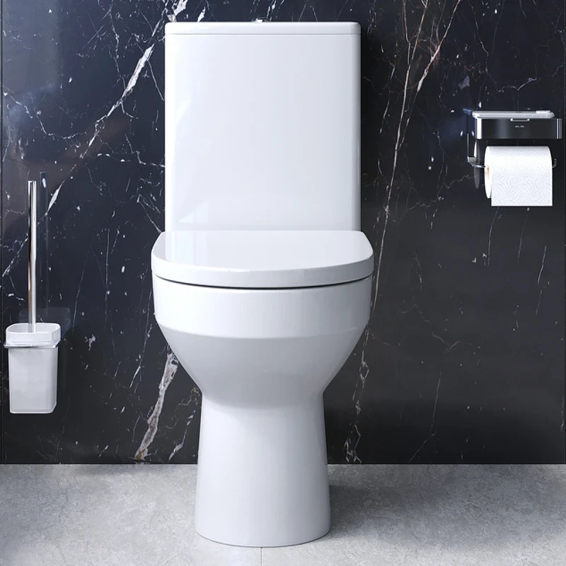 Комплект унитаза компакт AM.PM Spirit CK70DC с бачком с сиденьем Микролифт и аксессуарами для ванной комнаты фарфор напольный