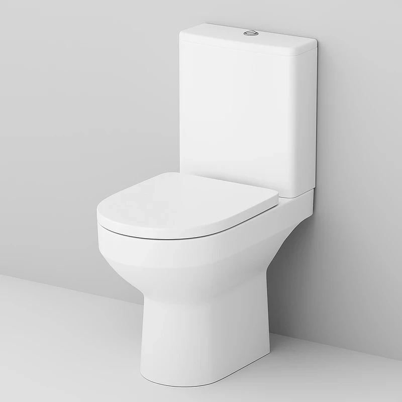 Комплект унитаза компакт AM.PM Spirit CK70DC с бачком с сиденьем Микролифт и аксессуарами для ванной комнаты фарфор напольный