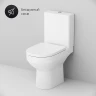 Комплект унитаза компакт AM.PM Spirit CK70DC с бачком с сиденьем Микролифт и аксессуарами для ванной комнаты фарфор напольный