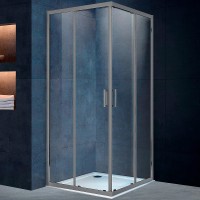 Душевой уголок Vincea Alpha 90x90 VSS-3AL900CLGM профиль Вороненая сталь стекло прозрачное