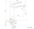 Смеситель для раковины Knotlor Muse KN-60 цвет Хром