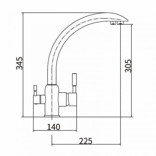 Смеситель для кухни Fashun A54309-8A цвет Песочный