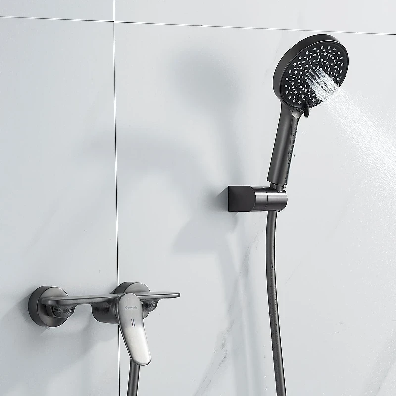 Смеситель для душа Shevanik S4716T цвет Оружейная сталь