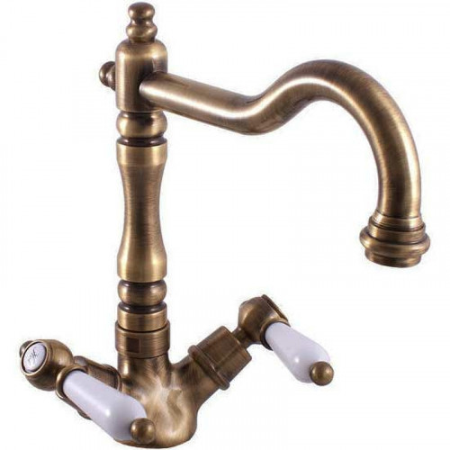 Смеситель для раковины Rav Slezak Morava retro MK521.5/8SM Бронза латунь