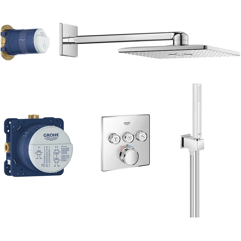 Душевая система Grohe Grohtherm SmartControl 34706000 Хром латунь встраиваемый