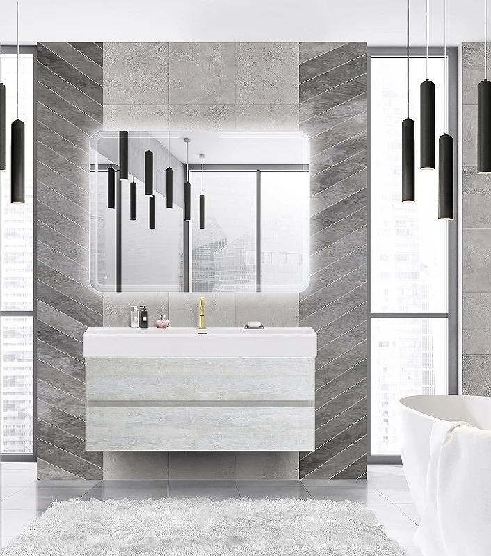 Тумба под раковину Cezares Molveno 46 120 MOLVENO 46-120-2C-SO-LB подвесная Legno Bianco МДФ / ЛДСП