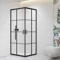 Душевой уголок RGW Passage 90x90 06083499-84 профиль цвет Черный стекло рисунок-черный принт