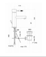 Смеситель для раковины Fiore Xenon 44CR5271