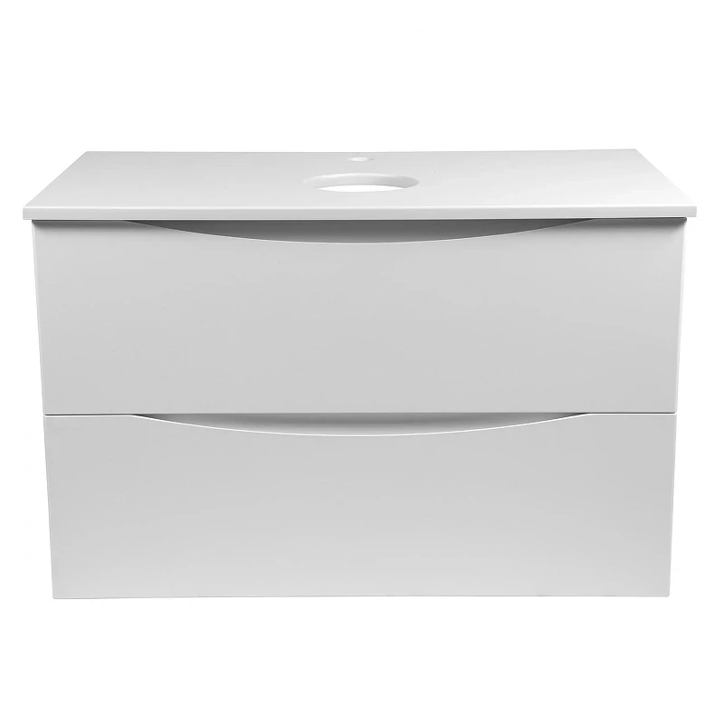 Тумба с раковиной Bond Cube 80 T05805-S15590 подвесная цвет Белый матовый