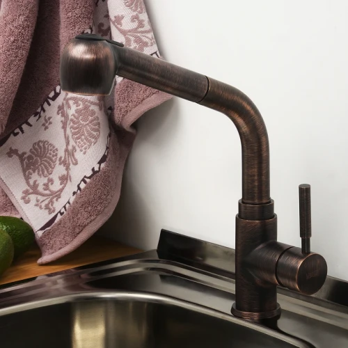 Смеситель для кухни WasserKRAFT A8247 Бронза темная латунь