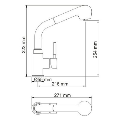 Смеситель для кухни WasserKRAFT A8247 Бронза темная латунь