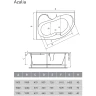 Акриловая ванна Vayer Azalia 170x105 L Гл000006728 без гидромассажа