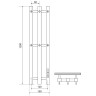 Электрический полотенцесушитель Melodia della vita Etude Electro Ferrum 120х15 П3 MTREEF12015bk Черный