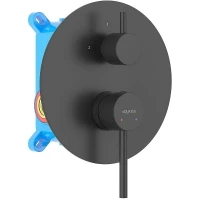 Смеситель для душа Aquatek Европа AQ1346MB Черный матовый латунь встраиваемый