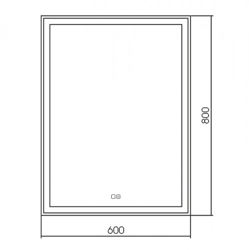 Зеркало AQUAme AQM9105 60 с подсветкой с сенсорным выключателем с подогревом и диммером