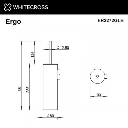 Ершик для унитаза Whitecross Ergo gold brushed ER2272GLB цвет Золото брашированное