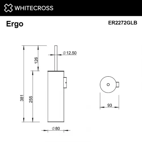 Ершик для унитаза Whitecross Ergo gold brushed ER2272GLB цвет Золото брашированное