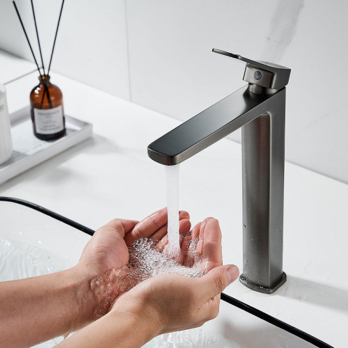 Смеситель для раковины Shevanik S9911T цвет Оружейная сталь