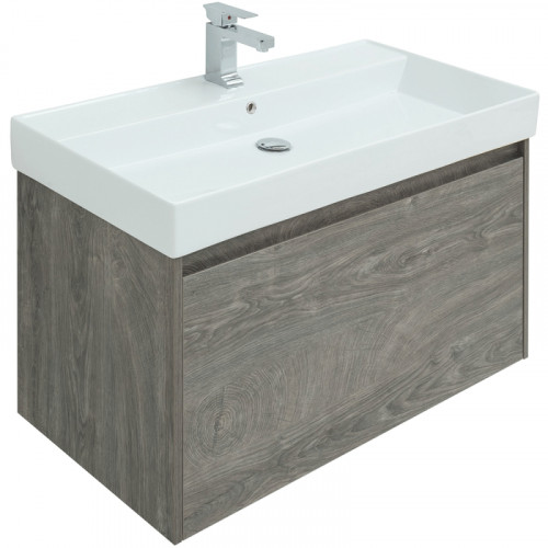 Тумба под раковину Aquanet Nova Lite 100 242579 подвесная Дуб рошелье МДФ / ЛДСП
