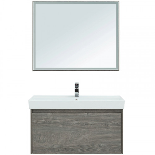 Тумба под раковину Aquanet Nova Lite 100 242579 подвесная Дуб рошелье МДФ / ЛДСП