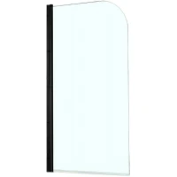 Шторка на ванну Azario Merrit 70 NF6211 BLACK профиль Черный стекло прозрачное