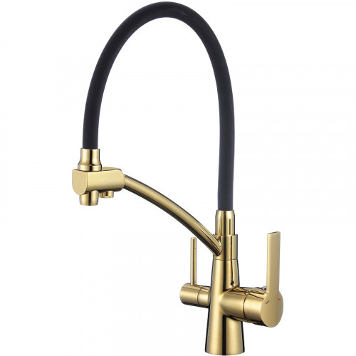 Смеситель для кухни Viko V-5523 Золото Черный латунь