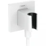 Шланговое подключение Hansgrohe FixFit E 26889700 Белое матовое пластик на стену