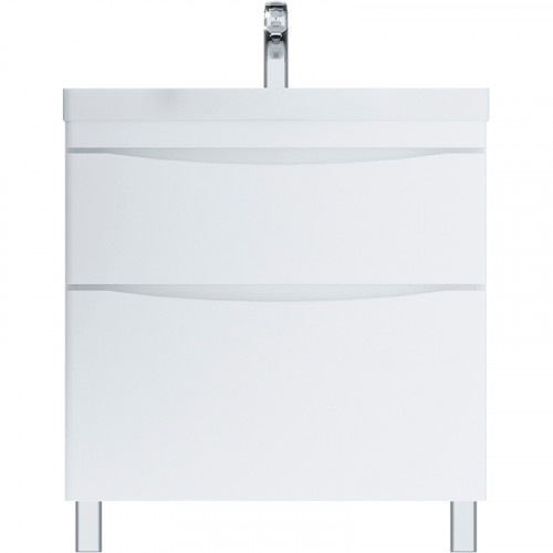 Тумба под раковину AM.PM Like 80 M80FSX0802WG Белая МДФ / ЛДСП