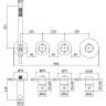Смеситель для душа Paffoni Modular Box MDE000HGSP с термостатом цвет Золото медовое брашированное