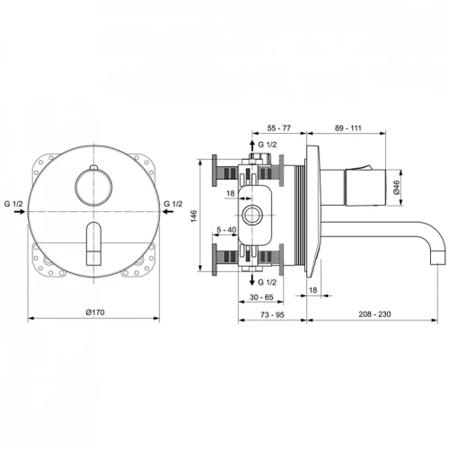 Смеситель для раковины Ideal Standard Ceraplus A6151AA цвет Хром