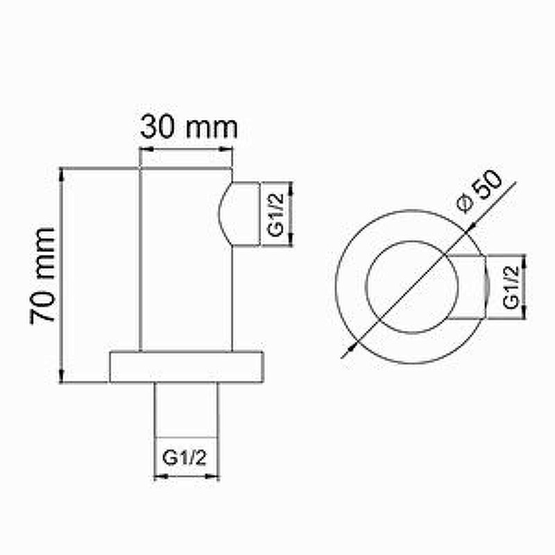 Гигиенический душ со смесителем WasserKRAFT Dill A06157 Хром латунь на стену
