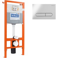 Инсталляция BelBagno BB001-120/BB005-PR-CHROME с клавишей смыва Хром глянцевый пластик