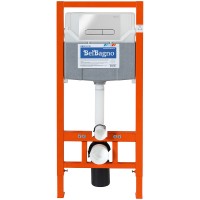 Инсталляция BelBagno BB001-120/BB005-PR-CHROME с клавишей смыва Хром глянцевый пластик
