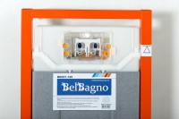 Инсталляция BelBagno BB001-120/BB005-PR-CHROME с клавишей смыва Хром глянцевый пластик