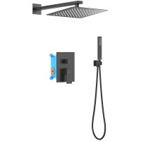Душевая система Aquatek Либра AQ1672MB Черная матовая латунь встраиваемый