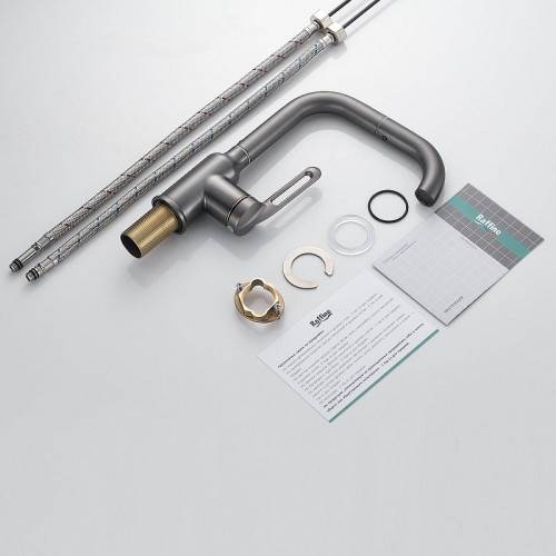 Смеситель для раковины Raffine F201T цвет Оружейная сталь