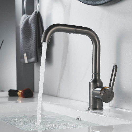 Смеситель для раковины Raffine F201T цвет Оружейная сталь