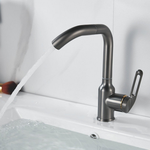 Смеситель для раковины Raffine F201T цвет Оружейная сталь