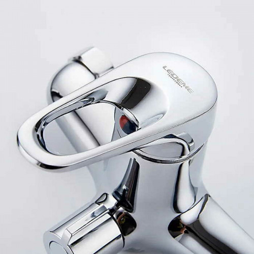 Смеситель для ванны Ledeme H13 2213L универсальный Хром латунь на стену