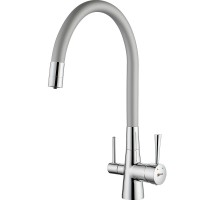 Смеситель для кухни Lemark Comfort LM3075C-Silver Хром Серебро латунь