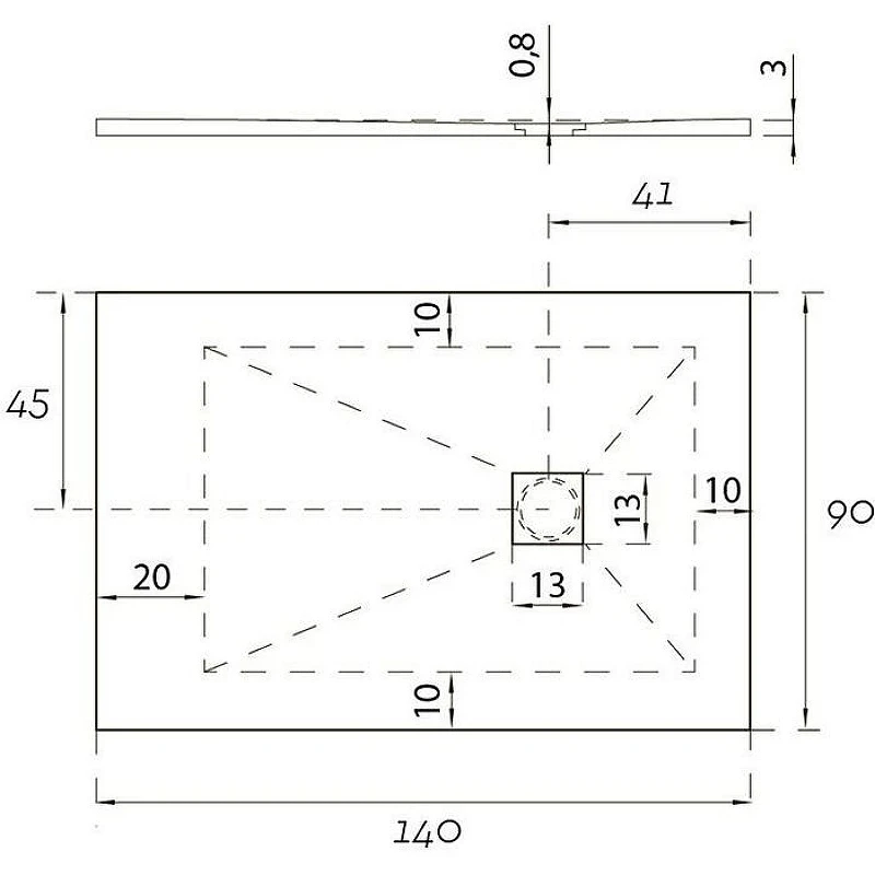 Душевой поддон из искусственного камня Aquanet Pleasure 140x90 258893 Черный