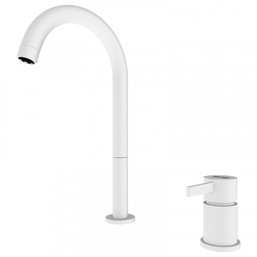 Смеситель для раковины Remer Metrica MC57LBO цвет Белый матовый