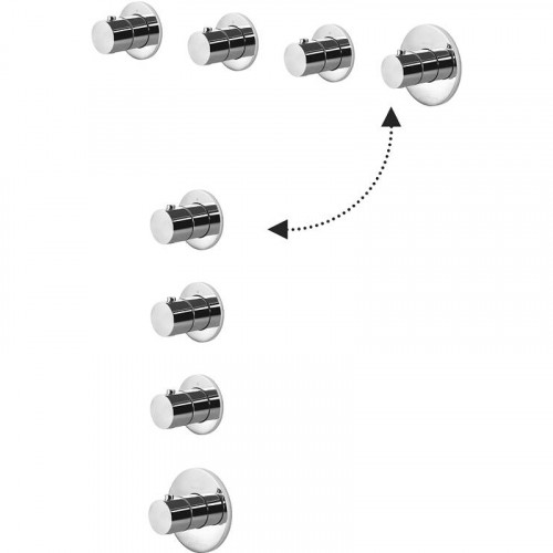 Смеситель для душа Paffoni Modular Box MDE019CR с термостатом Хром латунь встраиваемый