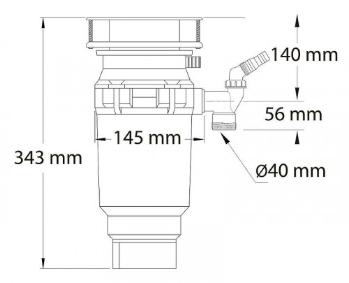 Измельчитель пищевых отходов McAlpine Perfect Grind WDU-1ASEU цвет Нержавеющая сталь