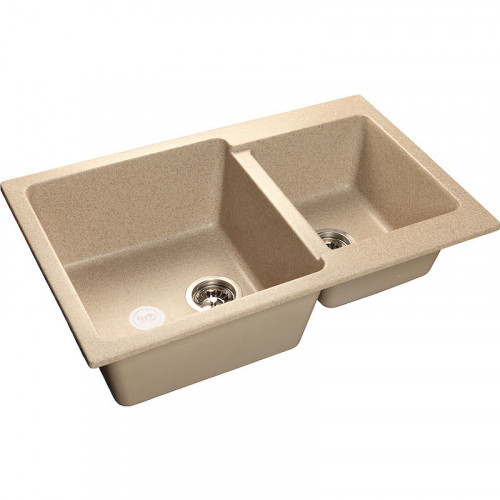Кухонная мойка GranFest Practic GF-P780K Песочная искусственный камень (литьевой мрамор) встраиваемый